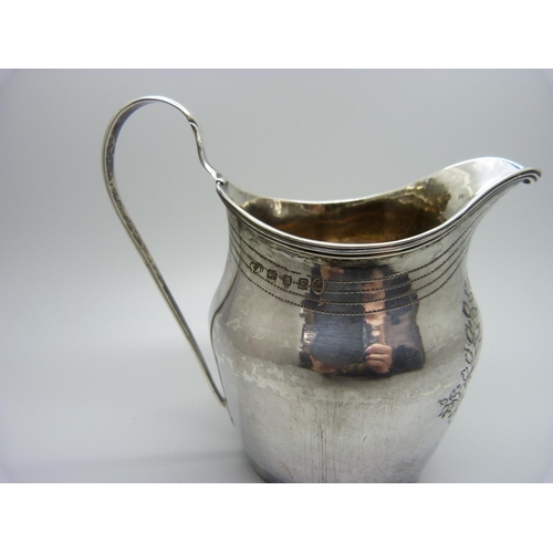 844 - A George III silver jug, London 1800, 84g