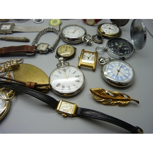 875 - A collection of watches, fob watches, etc.