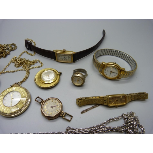 962 - Pendant watches and wristwatches including Oris and Seiko