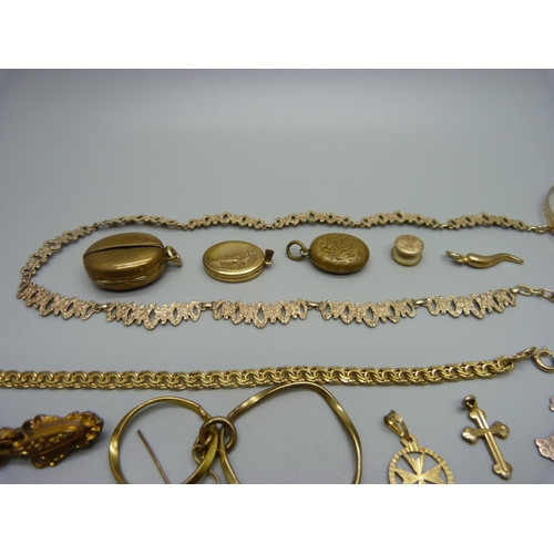 963 - A collection of rolled gold jewellery