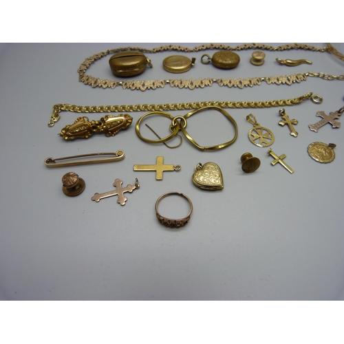 963 - A collection of rolled gold jewellery