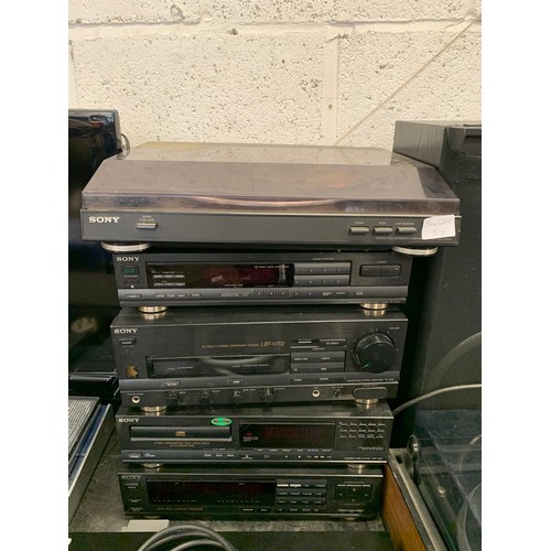 2313 - Sony separates job lot: 7 band equalisers, CD player CDP-M48, AV AMP LBT -V702, tuner and turntable