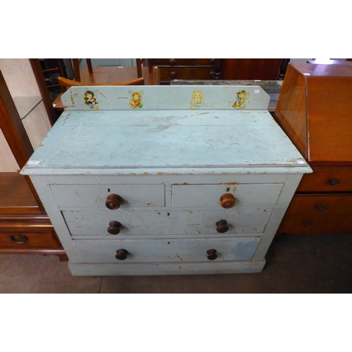 207 - A Victorian painted pine chest of drawers