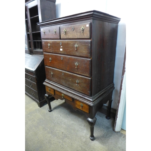 218 - A George II oak chest on stand