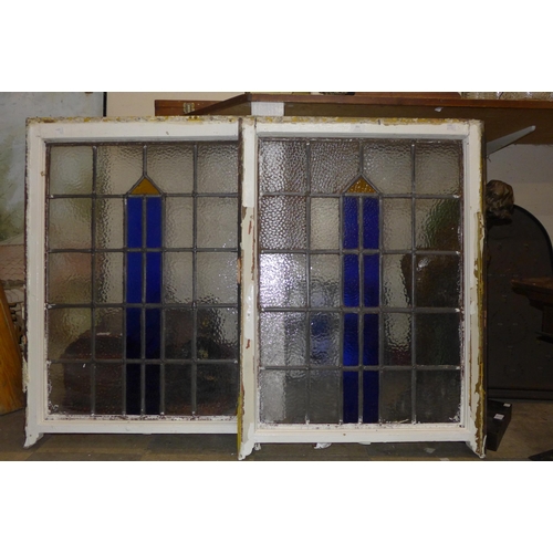 251 - A pair of Edward VII stained glass windows