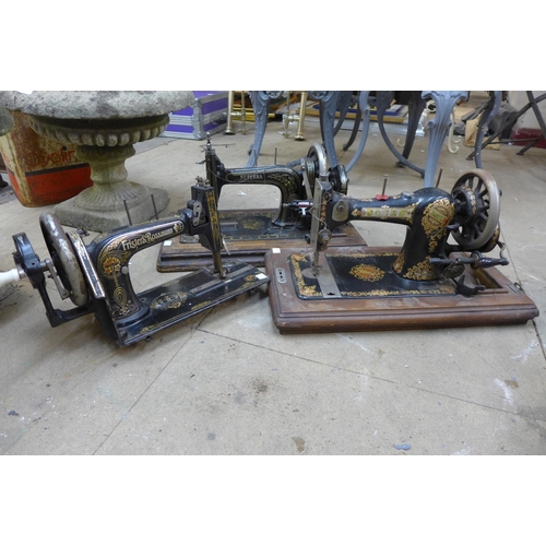 271 - Three vintage sewing machines, Frister & Rossman, Jones and Superba