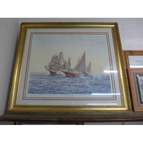 286 - Montague Dawson, The Corsair, signed print, framed