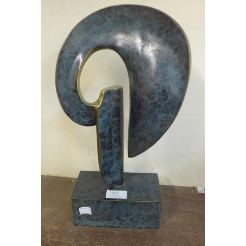 325 - A Surrealist style abstract bronze sculpture