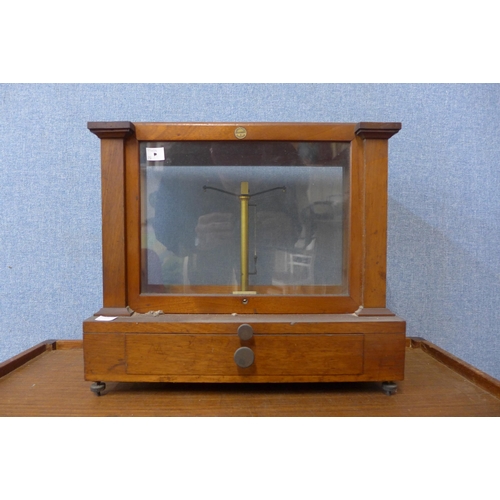 328 - A vintage chemist's balance scale case, Baird & Tatlock, Glasgow & Edinburgh