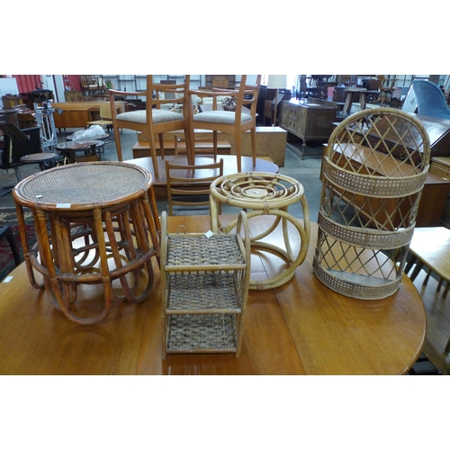33 - Four pieces of bamboo furniture