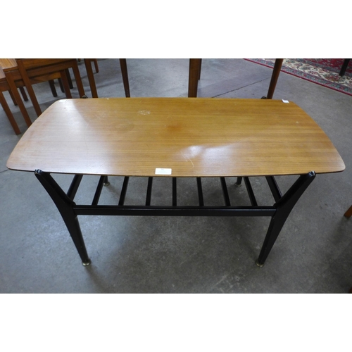 36 - A Nathan teak and black coffee table