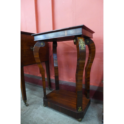 47 - A small 19th Century French mahogany and brass mounted pier table