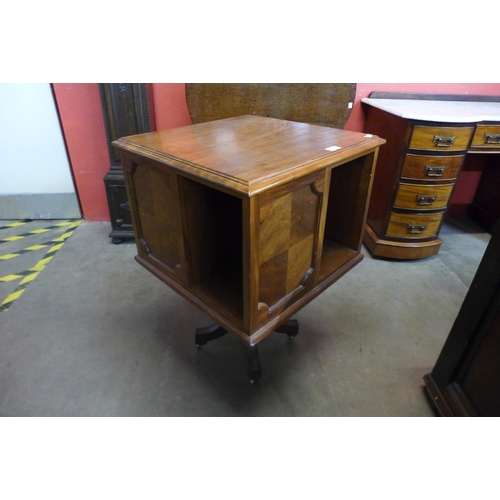 73 - A mahogany revolving bookcase