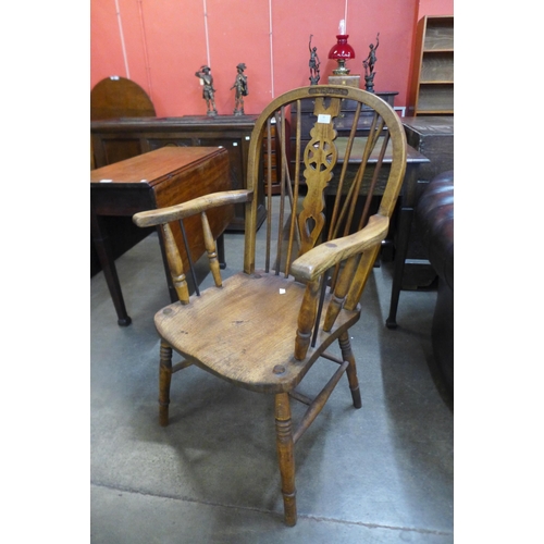 78 - An elm and beech Windsor kitchen chair