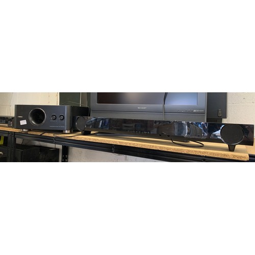 2295 - Sharp sound bar and Yamaha subwoofer YST-FSW050