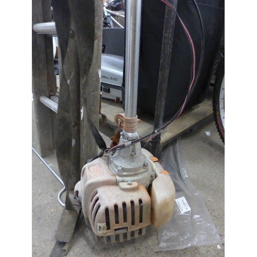 2338 - Brush cutter BC430, possibly Stihl with harness