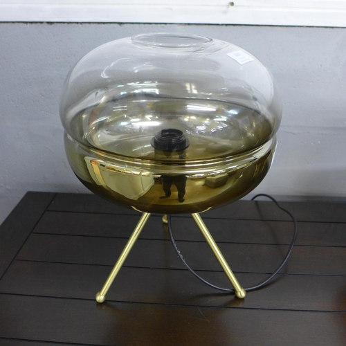 1353 - A gold and glass retro style table lamp