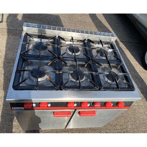 2387 - Bartlett Yeoman LPG-fuelled commercial six ring cooker/stove