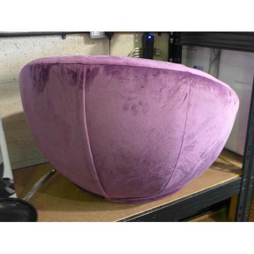 3014 - Purple Fabric Swivel Accent Chair, original RRP £99.99 + VAT (269-41) * This lot is subject to VAT (... 