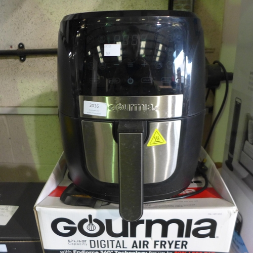 3016 - Gourmia Air Fryer         (269-355)   * This lot is subject to vat
