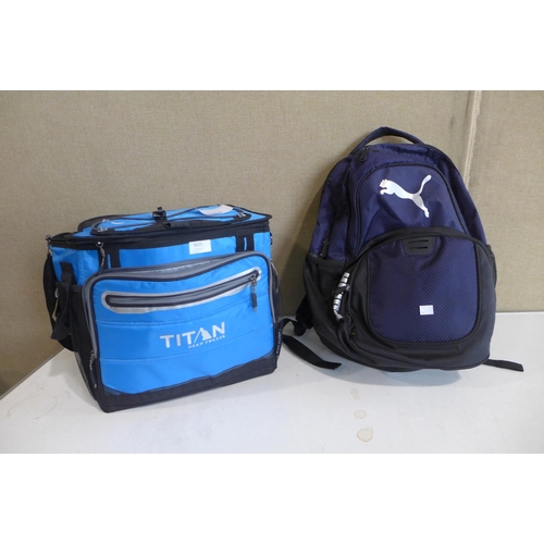 3025 - Titan 40 Can Cooler and a Puma Backpack  (269-373,374)   * This lot is subject to vat