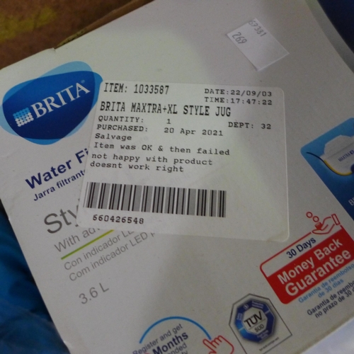 3026 - Brita Maxtra+Xl Style Jug and 400Tc Supima Kingsize Set (269-371,378)   * This lot is subject to vat
