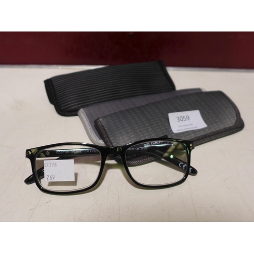 3059 - Fgx Mens Metal 3078 +2.00 Reading Glasses (269-402)   * This lot is subject to vat