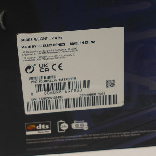 3074 - Lg Pn7 Wireless Speaker  , Original RRP £114.99 + vat  (269-398)   * This lot is subject to vat