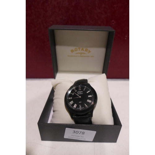 3078 - Gs02968/10/19 Rotary Gentlemans watch - black, Original RRP £189.99 + vat  (269-409)   * This lot is... 