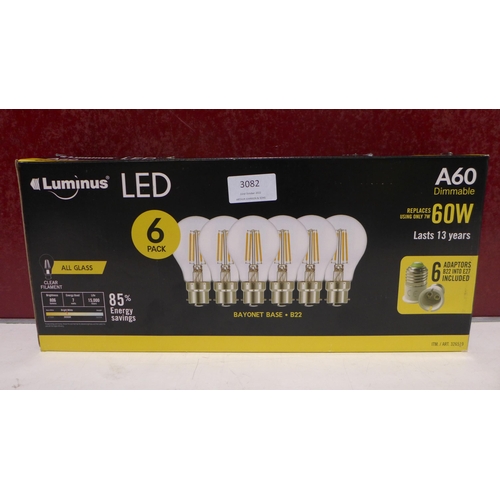 3082 - Luminus A60 Led B22 Bulbs (269-397)   * This lot is subject to vat