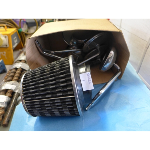 2004 - Motorcycle rear view mirrors and air filter