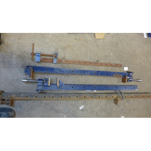 2014 - 4 steel sash clamps, 50cm-approx 1.2m