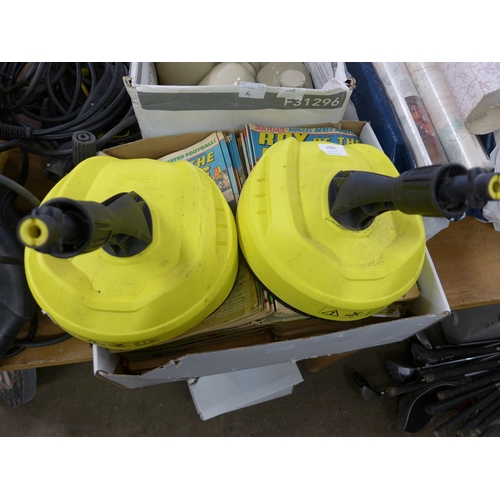 2061 - 6 Karcher pressure washer lances with 2 floor scrubber heads