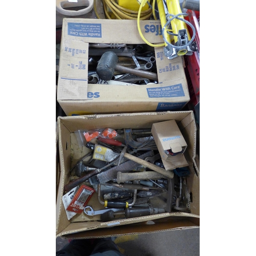 2125 - 2 Boxes of hand tools, approx. 80 items in total