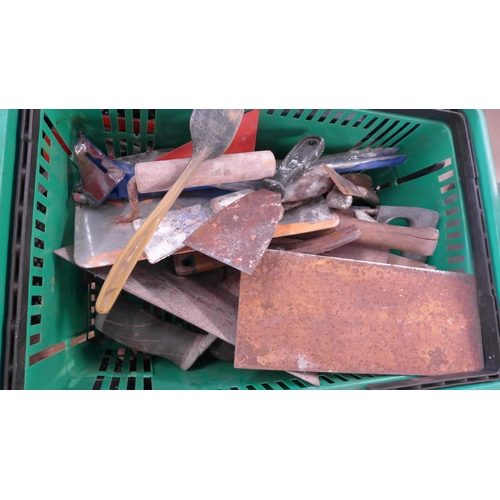 2127 - 3 Plastic tubs of assorted hand tools, approx. 100 in total