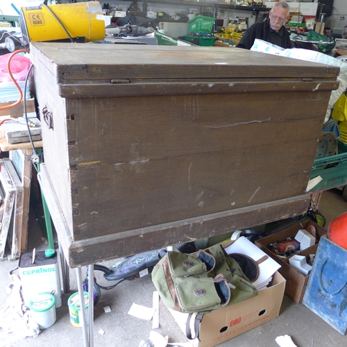 2178 - Large pine carpenters tool chest