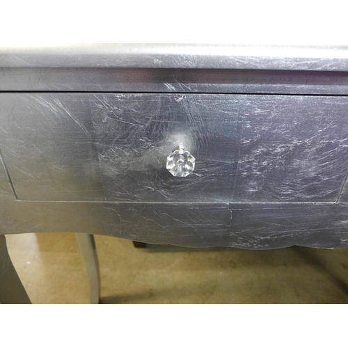 1303 - A silver two drawer console table