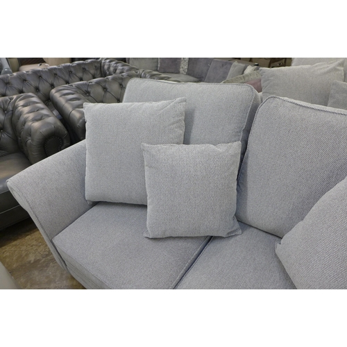 1398 - A pair of Mosta cherub duck egg upholstered sofas (3 + 2)