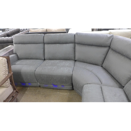 1430 - Paisley Fabric Sectional P/Recliner With P/Head   , Original RRP £2166.66 + vat (4151-)  * This lot ... 