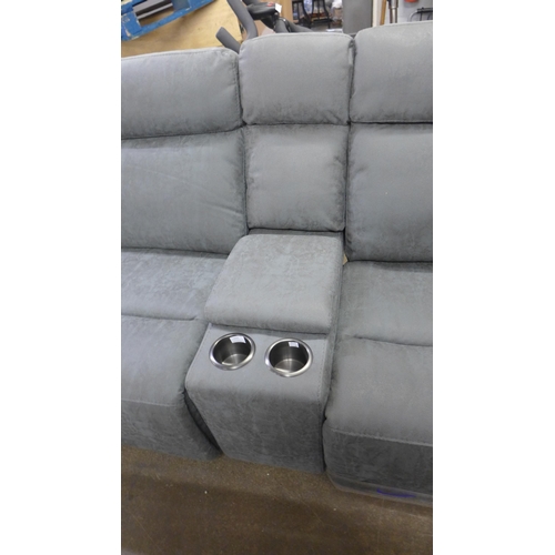 1430 - Paisley Fabric Sectional P/Recliner With P/Head   , Original RRP £2166.66 + vat (4151-)  * This lot ... 