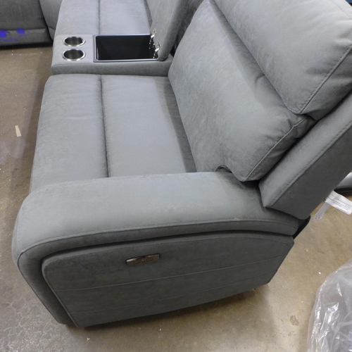 1430 - Paisley Fabric Sectional P/Recliner With P/Head   , Original RRP £2166.66 + vat (4151-)  * This lot ... 
