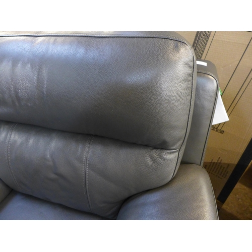 1448 - Grace Grey Leather 1 Seater Sofa With Power Recline, original RRP £574.99 + VAT (4150-26) * This lot... 