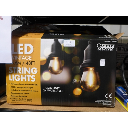 3118 - Feit String Lights Led  48ft (269-188)   * This lot is subject to vat