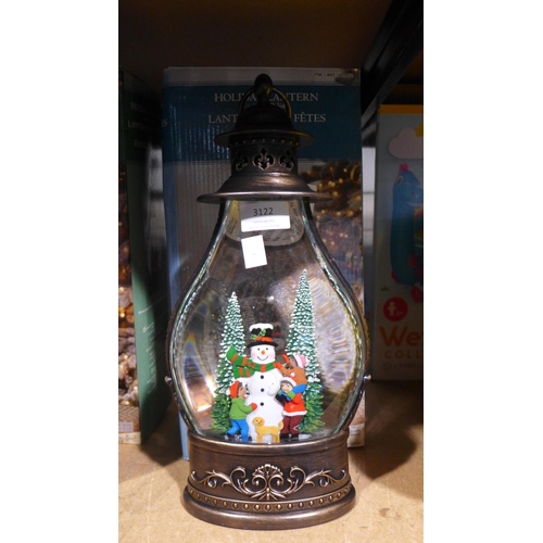 3122 - Holiday Scene Lantern (Snowman)    (269-212)   * This lot is subject to vat