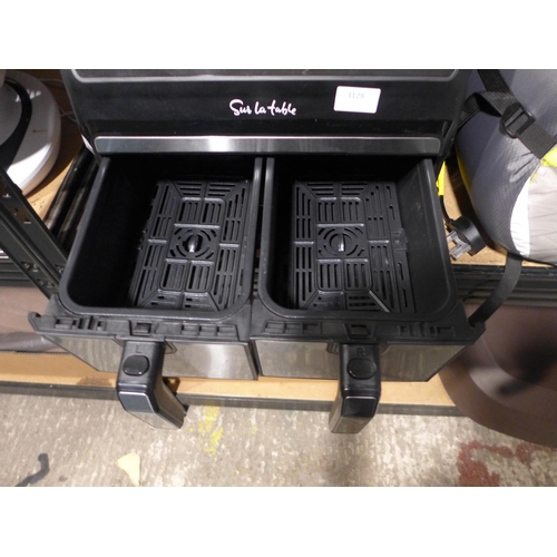 3128 - Sur La Table Double  Air Fryer  2 x 3.8L  (269-185)   * This lot is subject to vat