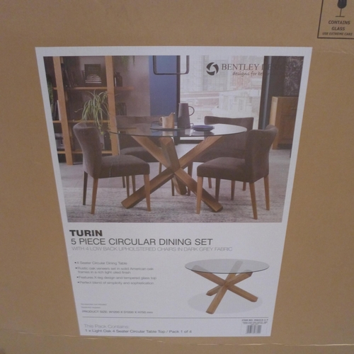 3136 - Bentley Designs Turin Circular Glass Dining Table Top (Top Only/No Base), original RRP £749.99 + VAT... 