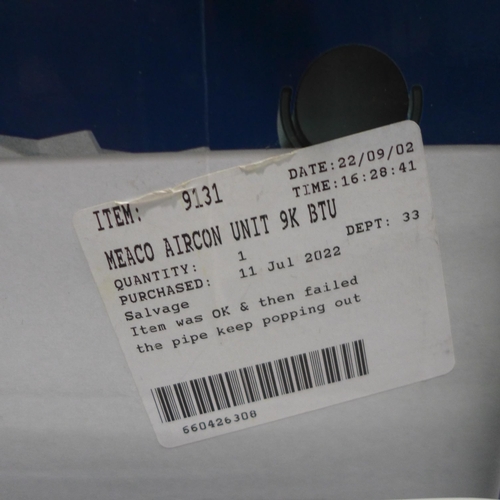 3173 - Meaco Aircon Unit (No Remote) 9K Btu, Original RRP £249.99 + vat   (269-354)   * This lot is subject... 