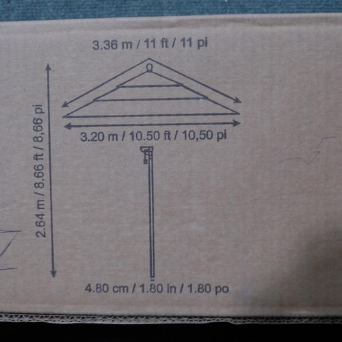 3202 - 11ft LED Shale Umbrella, original RRP £124.99 + VAT * This lot is subject to VAT