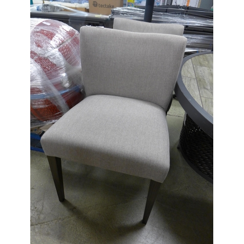 1490 - Milan Grey Chair 2Pk     Pebble Grey 2690-09U-Pg  , Original RRP £266.66 + vat (4151-)  * This lot i... 