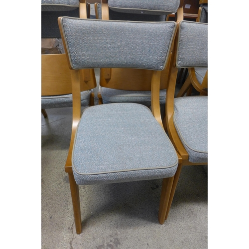 1506 - A set of six wooden and upholstered dining chairs